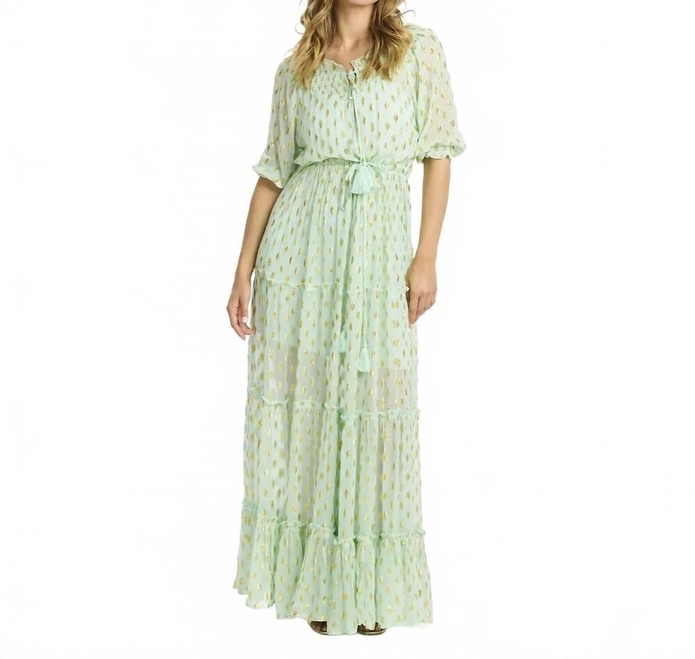 NEW MISS JUNE PARIS betina maxi dress in aqua